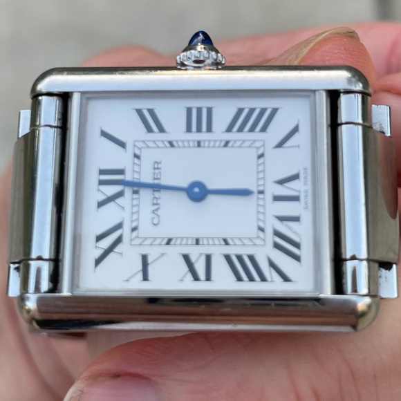 Cartier Tank Silver Watch with White Dial - Picture 5 of 10